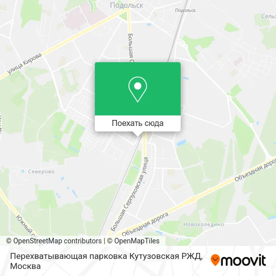 Карта Перехватывающая парковка Кутузовская РЖД