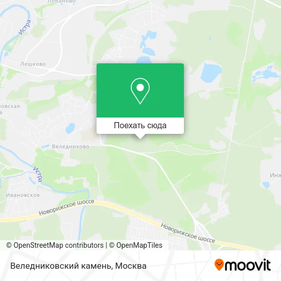 Карта Веледниковский камень
