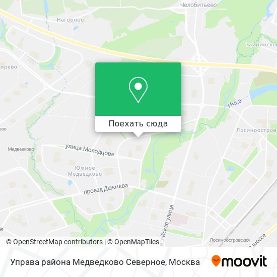 Карта Управа района Медведково Северное