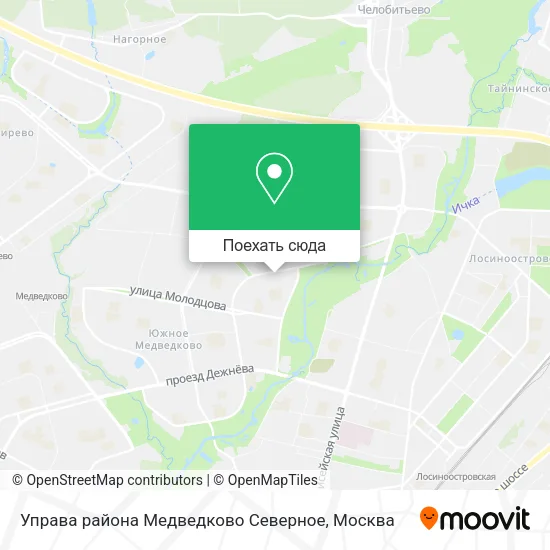 Карта Управа района Медведково Северное