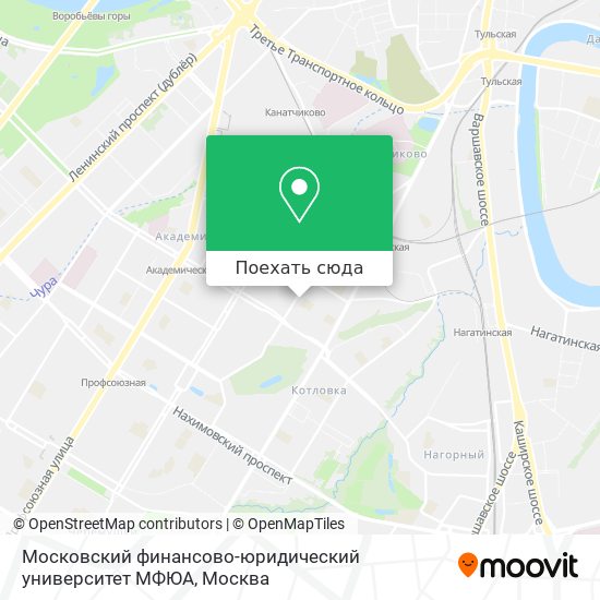 Карта Московский финансово-юридический университет МФЮА
