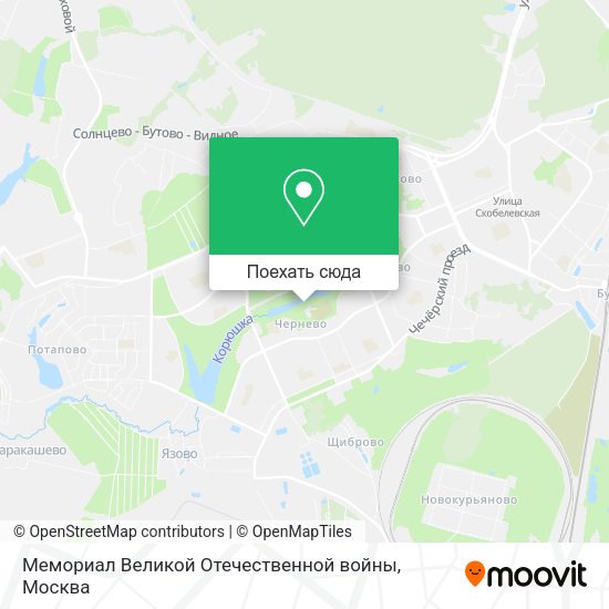 Карта Мемориал Великой Отечественной войны