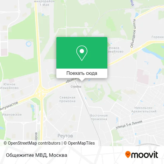Карта Общежитие МВД