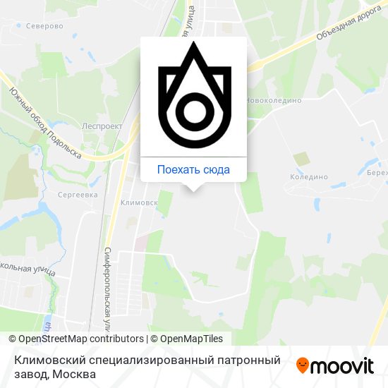 Карта Климовский специализированный патронный завод