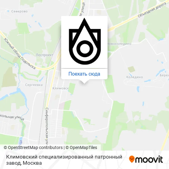 Карта Климовский специализированный патронный завод
