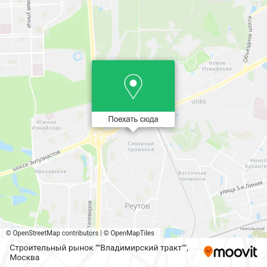 Карта Строительный рынок ""Владимирский тракт""