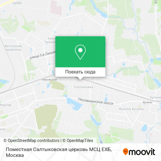 Карта Поместная Салтыковская церковь МСЦ ЕХБ