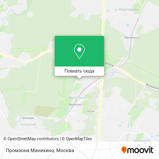 Карта Промзона Манихино