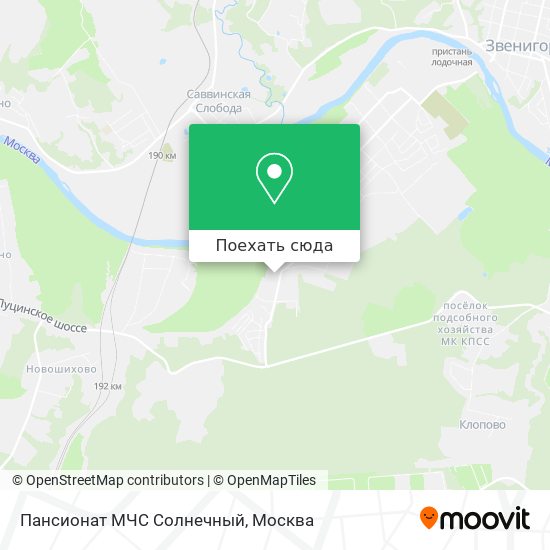 Карта Пансионат МЧС Солнечный