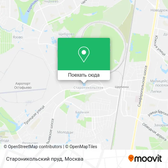 Карта Староникольский пруд