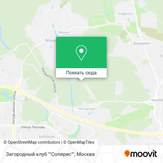 Карта Загородный клуб ""Солярис""