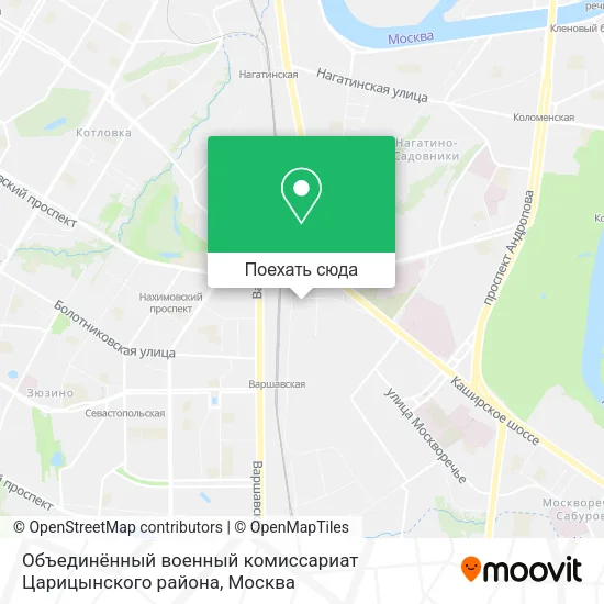 Карта Объединённый военный комиссариат Царицынского района