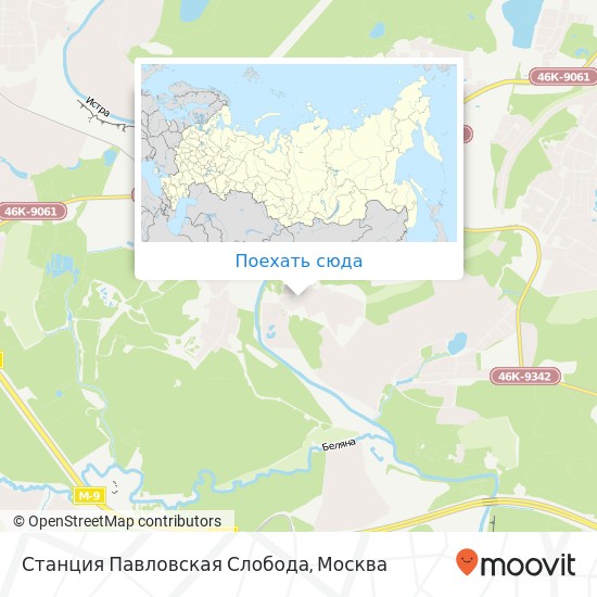 Карта Станция Павловская Слобода