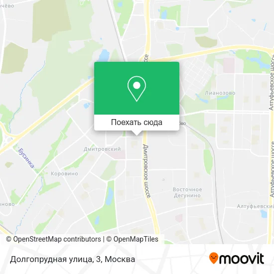 Карта Долгопрудная улица, 3