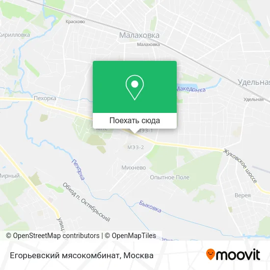 Карта Егорьевский мясокомбинат