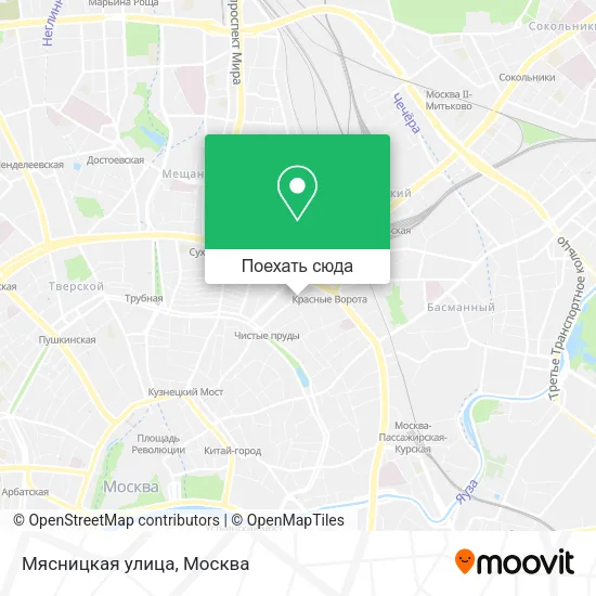 Карта Мясницкая улица