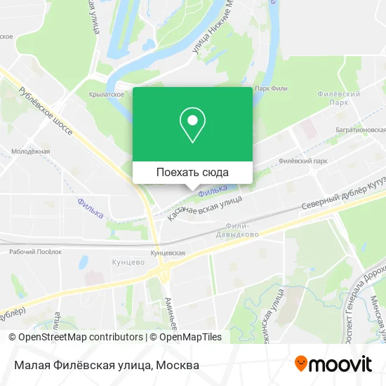 Карта Малая Филёвская улица