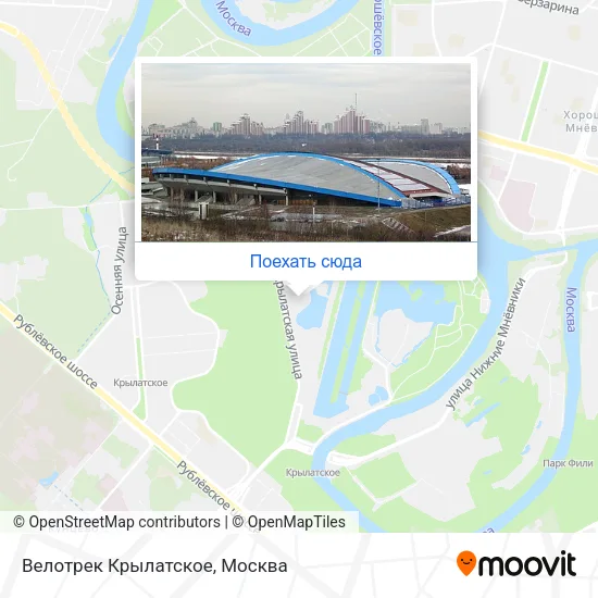 Карта Велотрек Крылатское
