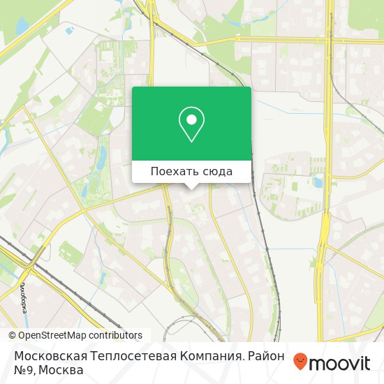 Карта Московская Теплосетевая Компания. Район №9