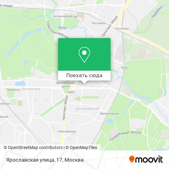 Карта Ярославская улица, 17