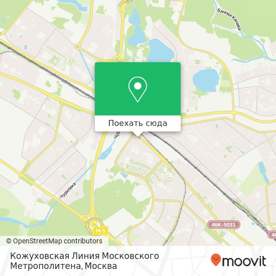 Карта Кожуховская Линия Московского Метрополитена