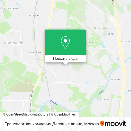 Карта Транспортная компания Деловые линии