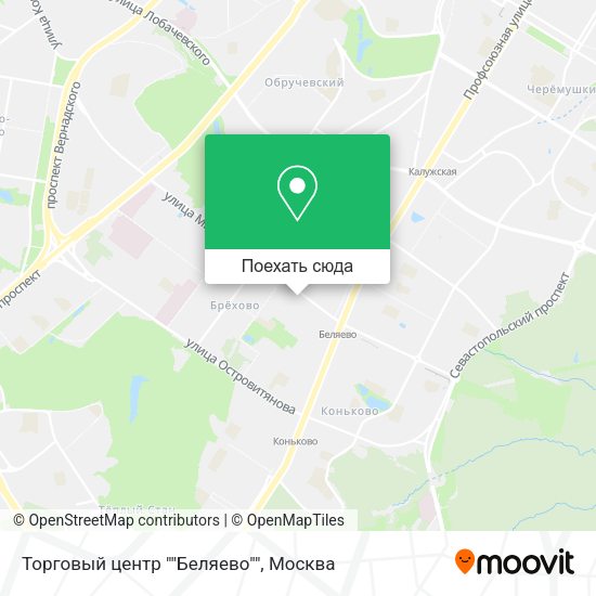 Карта Торговый центр ""Беляево""