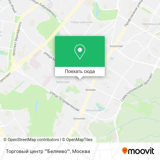 Карта Торговый центр ""Беляево""