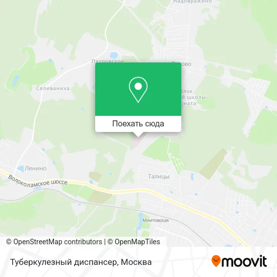 Карта Туберкулезный диспансер