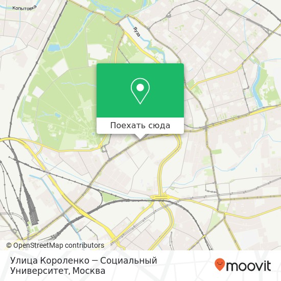 Карта Улица Короленко — Социальный Университет