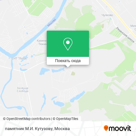 Карта памятник М.И. Кутузову