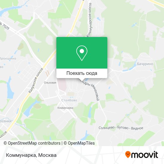 Маршрут автобуса 636 от станции бутово до коммунарки