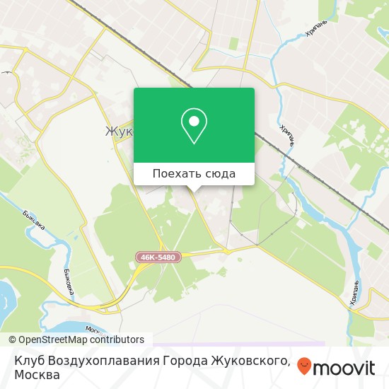 Карта Клуб Воздухоплавания Города Жуковского
