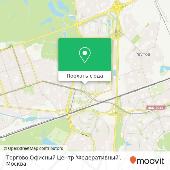Карта Торгово-Офисный Центр "Федеративный"