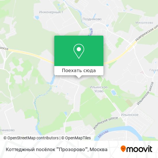Карта Коттеджный посёлок ""Прозорово""