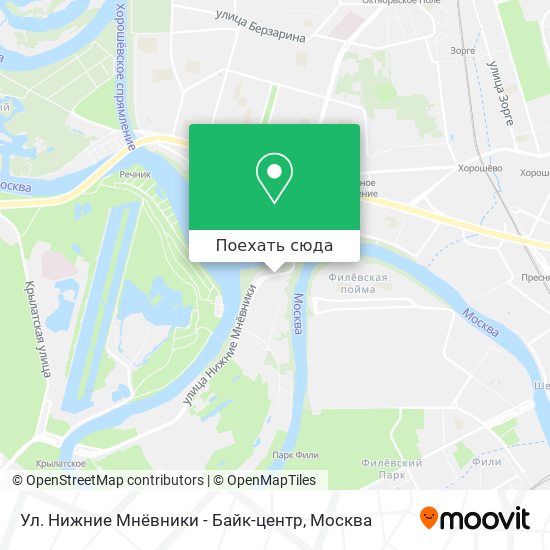 Карта Ул. Нижние Мнёвники - Байк-центр