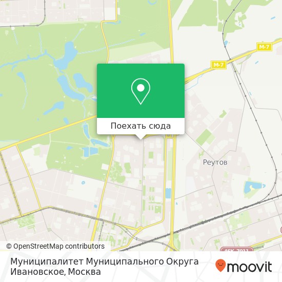 Карта Муниципалитет Муниципального Округа Ивановское