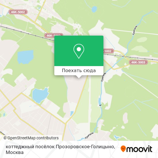 Карта коттеджный посёлок Прозоровское-Голицыно