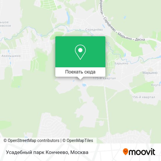 Карта Усадебный парк Кончеево