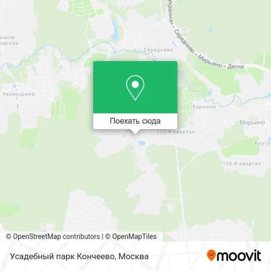 Карта Усадебный парк Кончеево