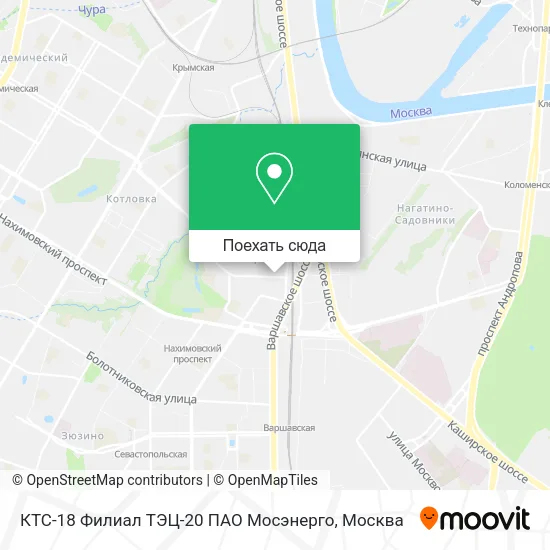 Карта КТС-18 Филиал ТЭЦ-20 ПАО Мосэнерго