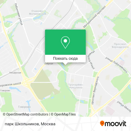 Карта парк Школьников