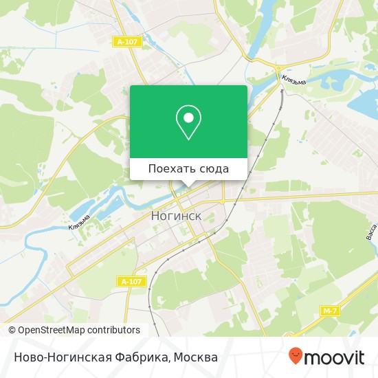 Карта Ново-Ногинская Фабрика