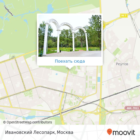 Карта Ивановский Лесопарк