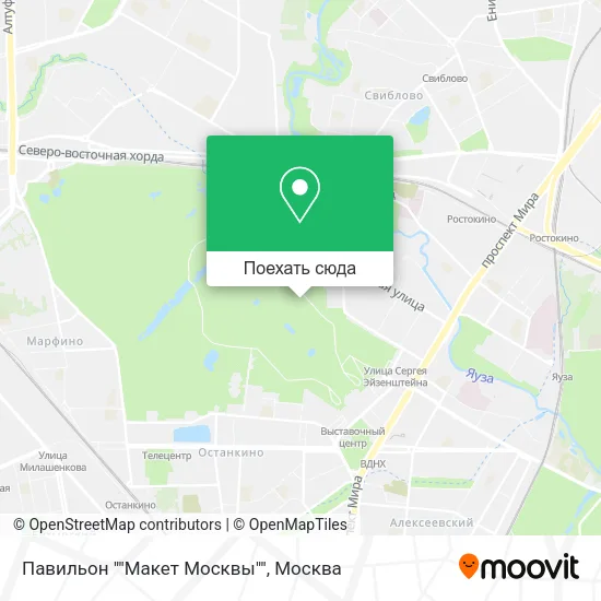Карта Павильон ""Макет Москвы""