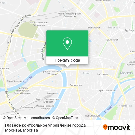 Карта Главное контрольное управление города Москвы