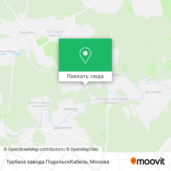 Карта Турбаза завода ПодольскКабель
