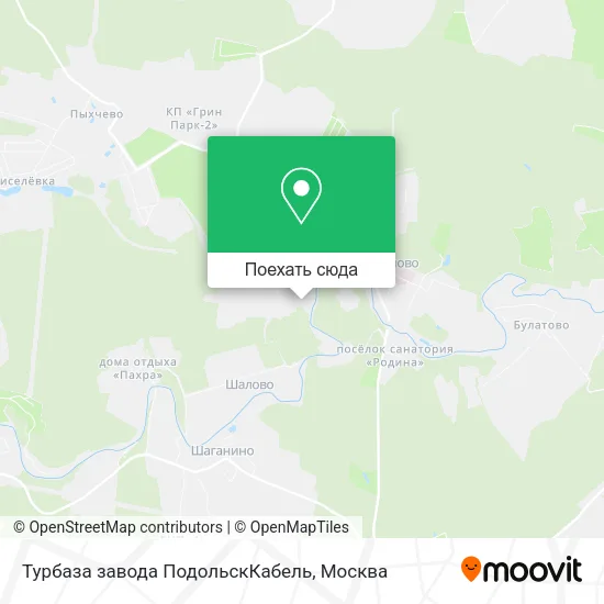 Карта Турбаза завода ПодольскКабель