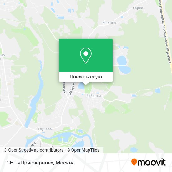 Карта СНТ «Приозёрное»