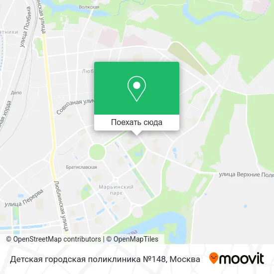 Карта Детская городская поликлиника №148